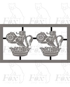 AC Electric Loco Lion and Wheel cast crest (Pair)